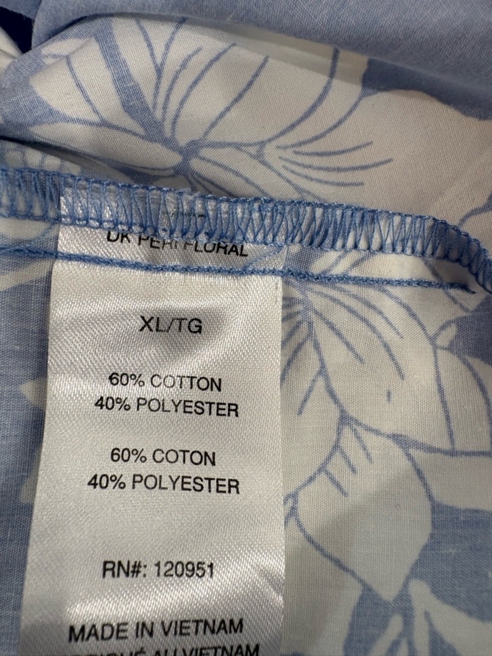 Light Blue Floral Tie-Shoulder Midi Dress size XL - Picture 6 of 7